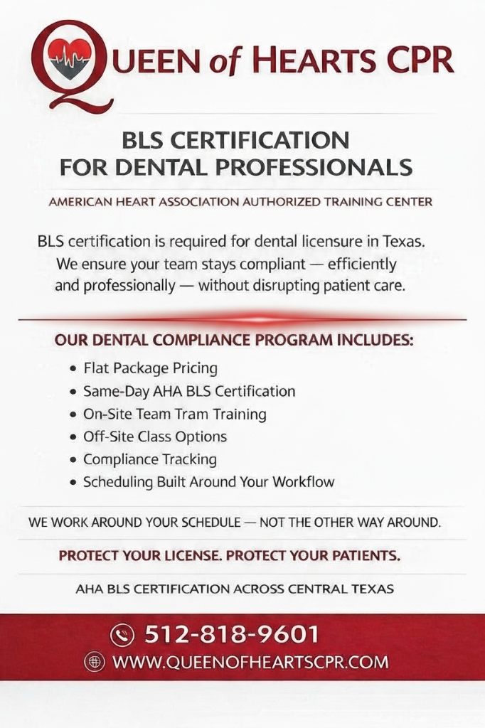 Queen of Hearts CPR Dental Flyer